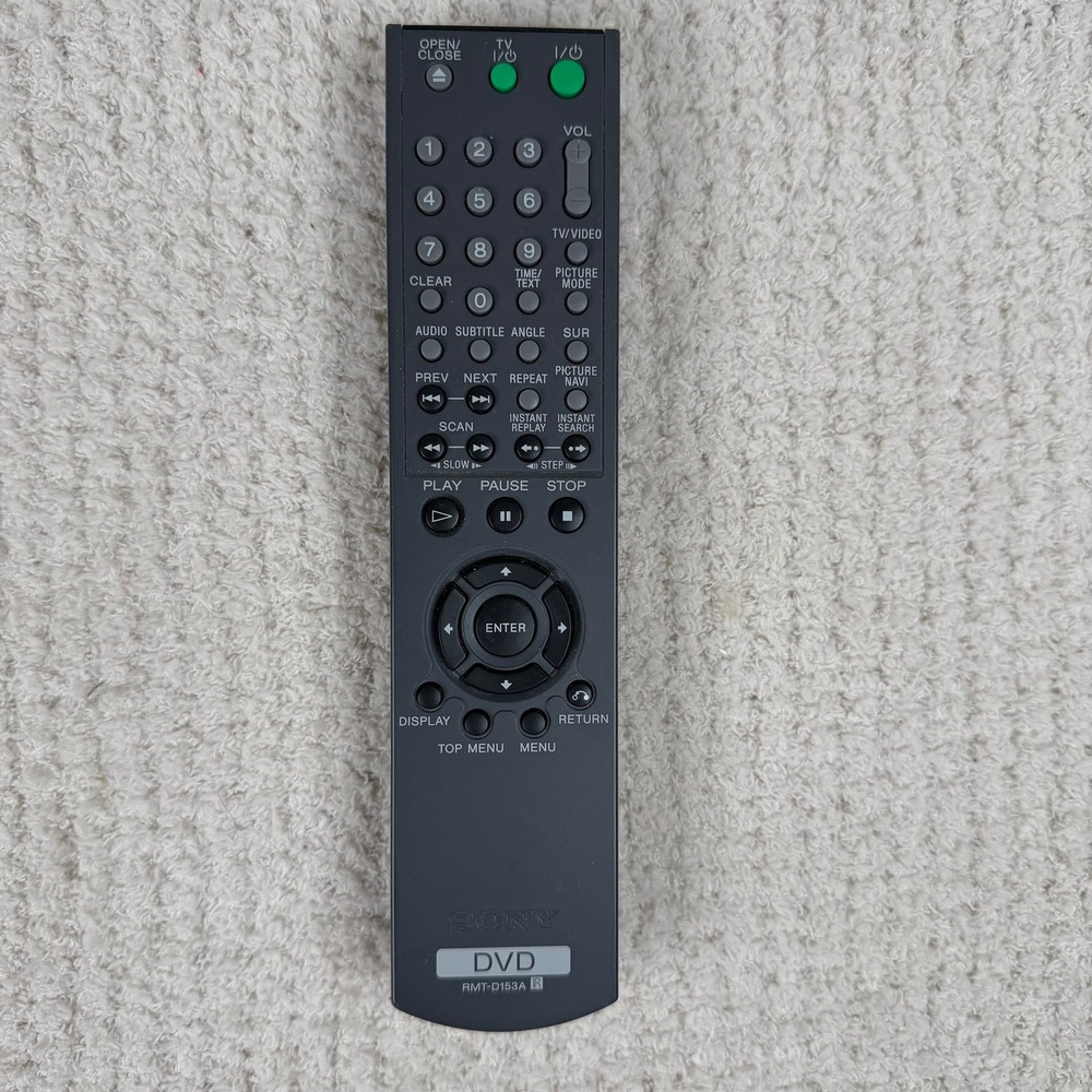 Sony‎ DVD Remote Control RMT-D153A Black Genuine OEM Replacement Controller